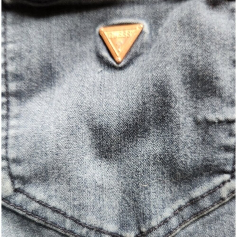 High Waisted Vintage Buttoned Jean Guess Capris 26 Tons Of Stretch. - Picture 8 of 11
